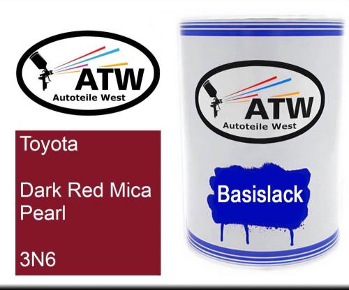 Toyota, Dark Red Mica Pearl, 3N6: 500ml Lackdose, von ATW Autoteile West.